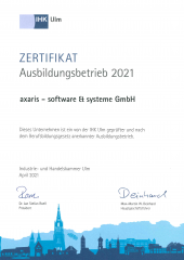 Zertifikat Ausbildungsbetrieb 2021